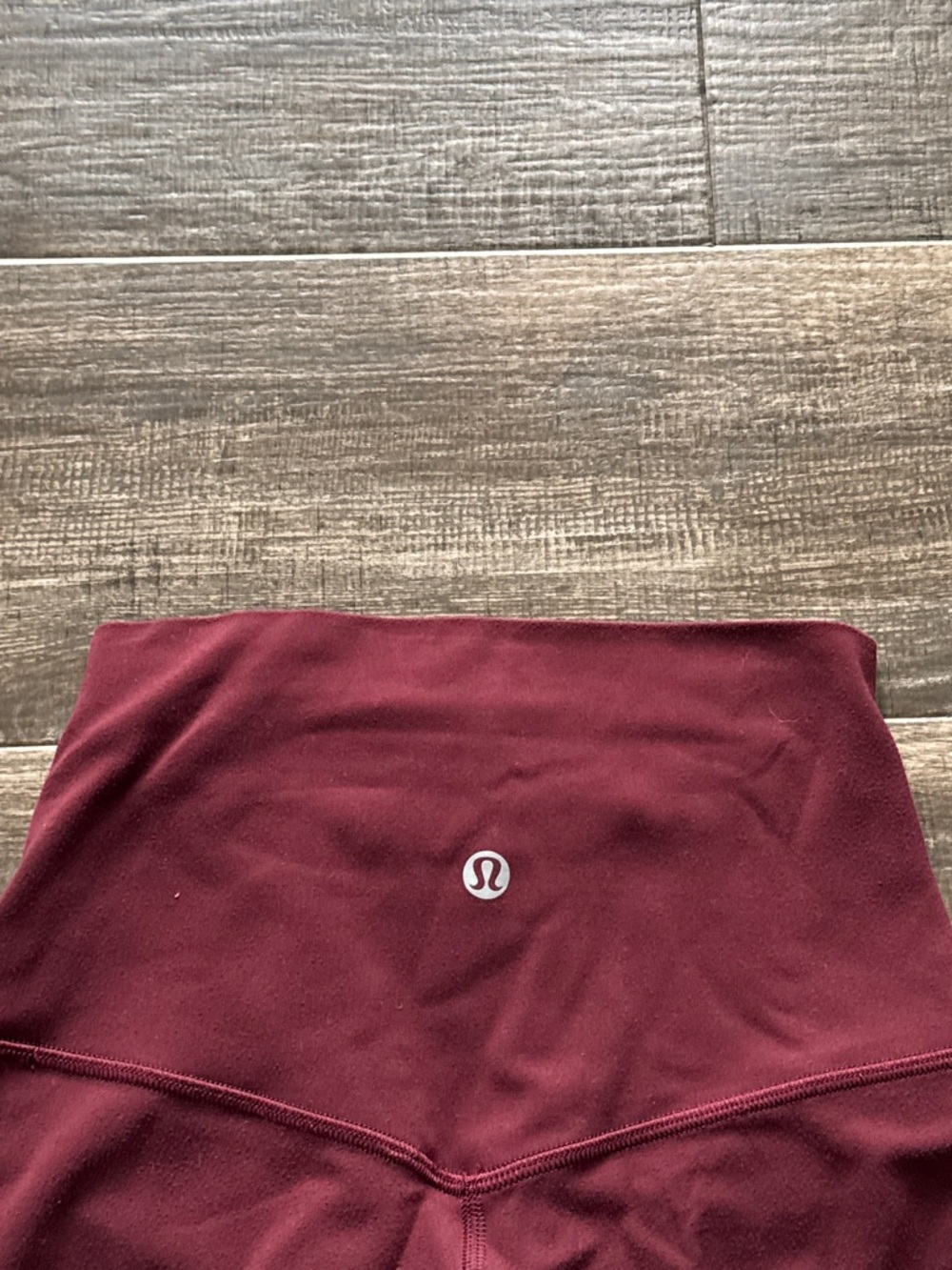 Lululemon burgundy, red high waisted leggings 2 - Picture 2 of 4